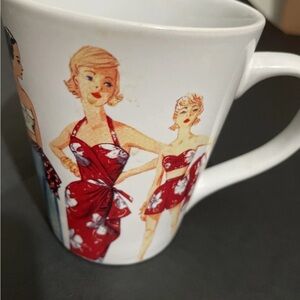Simplicity Red and White Vintage Style Mug